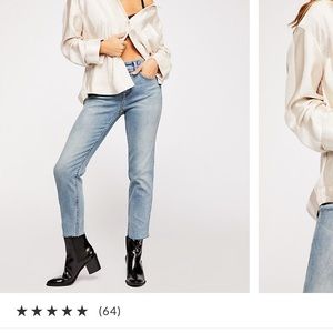 Free people CRVY high rise vintage straight jeans